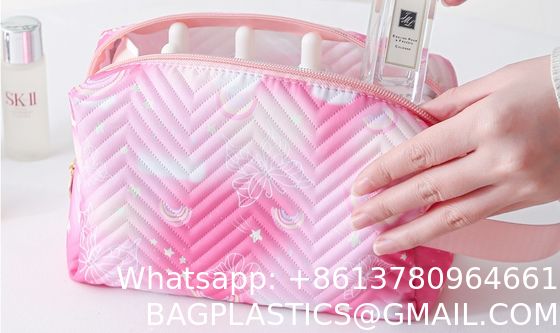 Toiletry Bag Travel Makeup Bag Portable Cosmetic Bag Organizer For Women And Girls Toiletry Bag for Girls, Travel Waterproof Hanging Toiletry Bag for Girls, Galaxy Purple