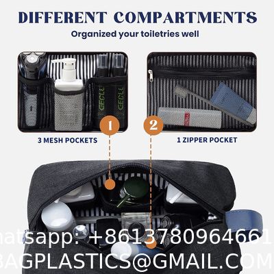 Sustainable Travel Toiletry Bag - Large Toiletry Bag For Men, Water Resistant Skincare Bag, Travel Bag For Toiletries