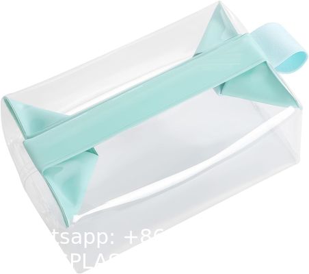 Biodegradable recyclable sustainable Clear Travel Toiletry Bag With Magnetic Closure, Makeup Bag For Women And Men, Cosmetic Bag For Travel
