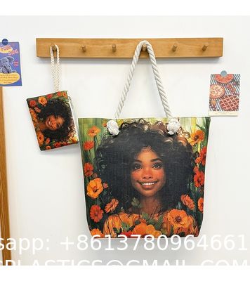 Versatile And Practical Multifunctional Zipper Handbag, Foldable Beach Bag, Creative New Cartoon Print Shoulder Bag