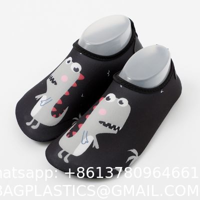 New Children'S Beach Shoes With Cartoon Soft Soles And Non-Slip Printing, Outdoor Wading And Creek Tracing Shoes, Indoor Socks And Shoe Covers