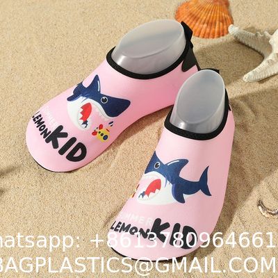 New Children'S Beach Shoes With Cartoon Soft Soles And Non-Slip Printing, Outdoor Wading And Creek Tracing Shoes, Indoor Socks And Shoe Covers