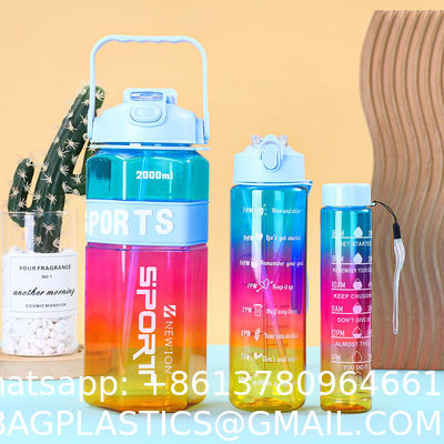 Water Bottle, 32oz Motivational Sports Water Bottle With Time Marker - Times To Drink - Tritan, BPA Free, Wide Mouth Leakproof, Clear (1 Bottle)