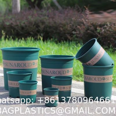 Gallon Plant Nursery Pots,Plastic Pots With Drainage Holes,Garden Flower Container Seedling Pot With White Label For Planting,Cuttings,Transplanting,Home Garden