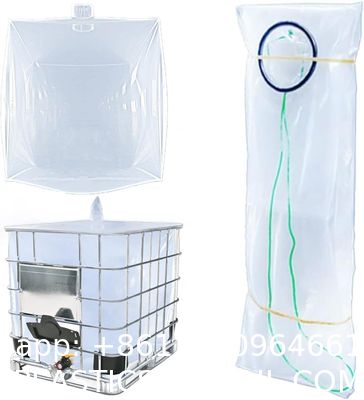 IBC Tote Cover,IBC Water Storage Tank Liner Bag For 275 Gallon,20c Thickness Clear Protective Liner Bags,Protection Accessories For 1000L Rain Catcher Barrel(Only Lining Bag)