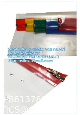 Zipper Pouch Bags, Clear Waterproof Document Bag, Assorted Color File Pockets, Large Capacity Plastic File Jackets, Multipurpose For Travel School Office And Home