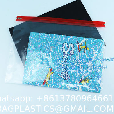 Zipper Pouch Bags, Clear Waterproof Document Bag, Assorted Color File Pockets, Large Capacity Plastic File Jackets, Multipurpose For Travel School Office And Home