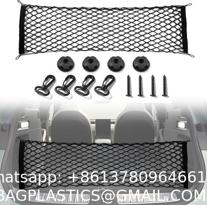 Cargo Net Stretchable, Car Exterior Accessories, Adjustable Elastic Trunk Storage Net With Hook For SUVs, Cars And Trucks Cargo Nets Durable Truck Trailer Netting UV Treatment Custom Cutting