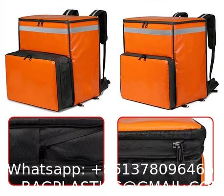 ODM/OEM Factory Customization Portable Large Reusable Delivery Motorcycle Food Delivery Bag For Pizza Takeaway Rider Food Waterproof Thicken Outdoor Backpack Food Delivery Insulated Pizza Bag