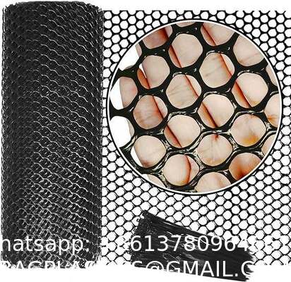 Chicken Wire Fencing Mesh Plastic With Zip Ties, 1.3×10FT Garden Netting For Moss Poles, Plastic Chicken Wire For Poultry Rabbit Fencing,Crafts,DIY - Black