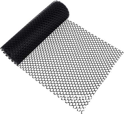 Chicken Wire Fencing Mesh Plastic With Zip Ties, 1.3×10FT Garden Netting For Moss Poles, Plastic Chicken Wire For Poultry Rabbit Fencing,Crafts,DIY - Black