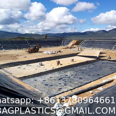 Standard HDPE Geomembrane Pond Liner 1.5mm Black Industrial Modern Design For Agricultural Irrigation Geomembrane Sheet Hdpe Fish Pond Liner