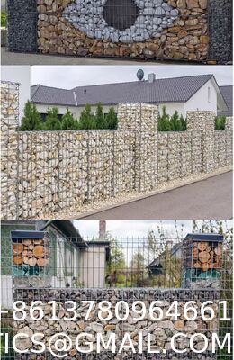 Gabion Mesh Wire Wall Panel, Galvanized Steel Gabion Wall With Covers, Garden Stone Wire Basket Fencing Gabion Mesh Wire Wall with Covers Galvanized Steel Garden Stone Wire Basket Fencing Patio