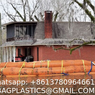 Flood Barriers For Home Reusable Flood Prevention Barriers Water Barrier For Flooding PVC Flood Bags Sandbag Alternative PVC Water Diversion Tubes With Fixed Handle (6 Ft X 20 In X 12 In)