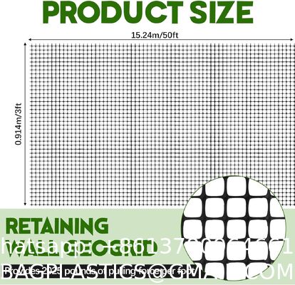 PP geogrid Polyester (PET) geogrid Fiberglass geogrid Steel Plastic Bi-Directional Universal Retaining Wall Geogrid Driveway Stabilization Grids Gravel Grid Walls Geocell Geogrid For Retaining Wall