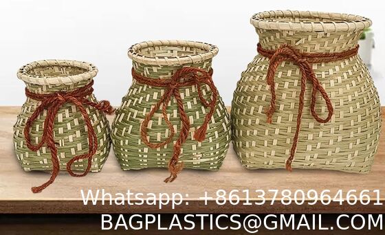 Handmade Woven Basket, Bamboo Baskets, Wall Hanging Basket For Fishing, Bamboo Decorative Storage Bins For Organizing PE Baskets Polypropylene Basket Pp Yarn Basket Wooden Room Dividers Bamboo Room