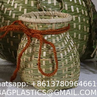 Handmade Woven Basket, Bamboo Baskets, Wall Hanging Basket For Fishing, Bamboo Decorative Storage Bins For Organizing PE Baskets Polypropylene Basket Pp Yarn Basket Wooden Room Dividers Bamboo Room