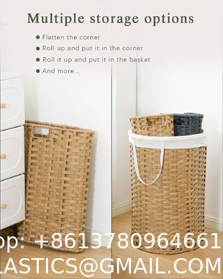 Large Laundry Hamper Laundry Basket Round Handwoven Wicker Laundry Baskets Rattan Laundry Basket With Removable Bag Handles 2 Mesh Bags For Living Room Bedroom Natural