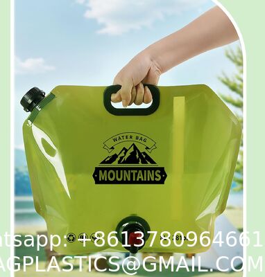 water bag water container water pouch water jug water pack Outdoor Water Bag with Faucet, Random Color 8 L(281 oz) Thick PE Folding Camping Water Bag for Outdoors