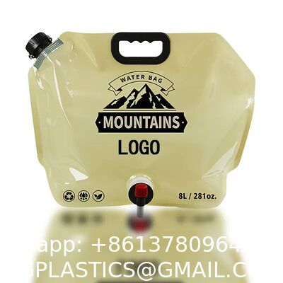 water bag water container water pouch water jug water pack Outdoor Water Bag with Faucet, Random Color 8 L(281 oz) Thick PE Folding Camping Water Bag for Outdoors