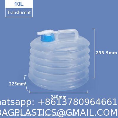 Collapsible Water Container With Spigot 2.6 Gallon, Foldable Camping Water Storage Jug Portable Water Tank Canteen For Outdoor Hiking, Fishing, Emergency