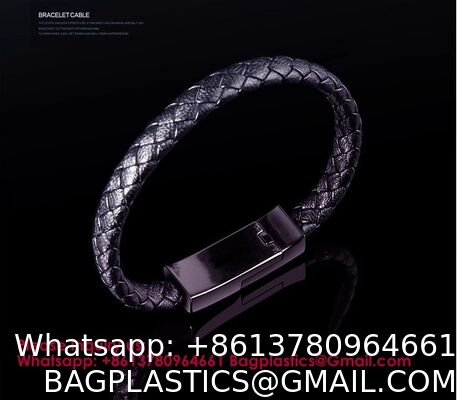 USB C To USB C Short Charging Cable 7.9in Portable Fashion Fast Bracelet Charger Wrist Data Transfer Cord For IOS Huawei Samsung Galaxy LG Android