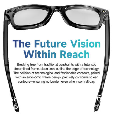 AI Smart Glasses With 8MP Camera, Real-Time Translation, 4K Video & Dual Microphone Noise Cancellation, Voice Assistant, For Travel, Vlogging, Meetings