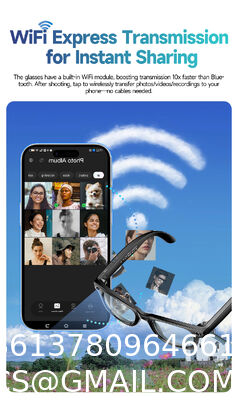 AI Smart Glasses With 8MP Camera, Real-Time Translation, 4K Video & Dual Microphone Noise Cancellation, Voice Assistant, For Travel, Vlogging, Meetings