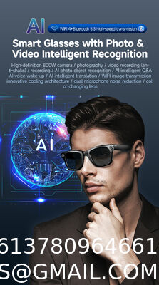 AI Smart Glasses With 8MP Camera, Real-Time Translation, 4K Video & Dual Microphone Noise Cancellation, Voice Assistant, For Travel, Vlogging, Meetings