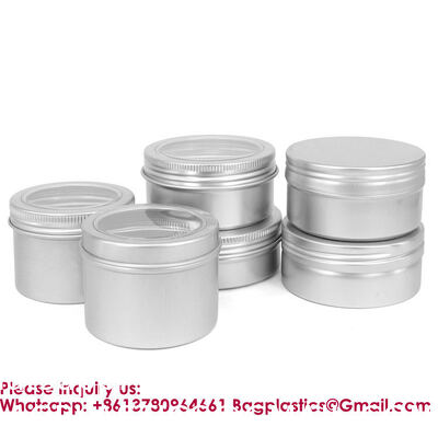 Ounce Round Empty Metal Tins With Hollow Lids Refillable Spice Containers For Aromatherapy Air Freshener Candles Travel Storage Customizable Logo Printed Tin Box for Soap/Cream Aluminum Makeup