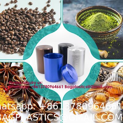 Aluminum Storage Jar, Colors Portable Airtight Container Bottle, Multipurpose Storage Container For Spices, Coffee & Teas Aluminum Cans Mini Tin Box With Window