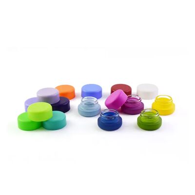 Custom Printing 3ml 5ml 7ml 9ml Triangle Clear Concentrate Oil Jar Small Concentrate Childproof Glass Jar With Lid Packaging Child Resistant Concentrate Glass Jar Mini Cream Bottles Cosmetic