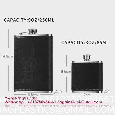 Stainless Wine Cup Portable Wine Bottle Outdoor Travel Wine Pot Retro Alcohol Russian 9oz 3oz Hip Flask Bottle high-end gift box, thickened 18oz wine bottle for white spirit as a gift