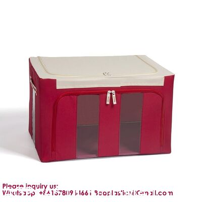 Square Large Space-Saving Linen Cube Foldable Fabric Clothing Storage Drawers Large Capacity Foldable Storage Organizer Fabric Home Storage Box For Clothes Quilt Blanket Wardrobe Clothing Organizer