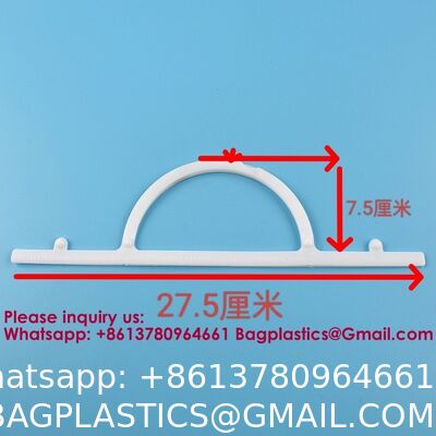 PLASTIC HANDLE PLASTIC HANGER HANDLE BAG HANGER BAG Wholesale Plastic Detachable Bag Handle Packaging Bag Handles Hanger White 13cm 20cm For Packing Gift Storage Bags Accessories