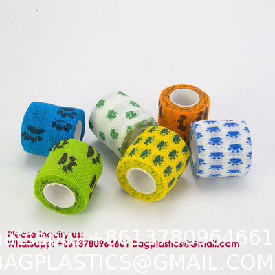 Bandage Self-Adhesive Athletic Wrap Tape Print Custom Breathable Eco-Friendly Gym & Hook Grip Tape - Thumb Cross Training, Weightlifting, Gymnastics Stretchy Adhesive Athletic Weightlifting Tape