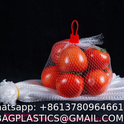 Vegetable net bag fruit vegetable storage bag Best Selling Vegetable And Fruit Packaging Mesh Bags Fruit Nut Packaging Plastic Netting Ginger Plastic Mesh Bags