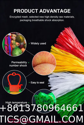 Vegetable net bag fruit vegetable storage bag Best Selling Vegetable And Fruit Packaging Mesh Bags Fruit Nut Packaging Plastic Netting Ginger Plastic Mesh Bags