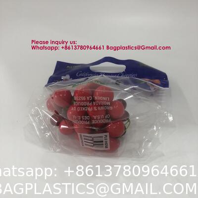 Market Keep Fresh Plastic Packing Bag For Fruits Pluots Apple Grape Banana Fresh Fruit Package Bag Vegetable Packaging Reusable Zipper Fruit Packaging Bag Transparent Clear Vegetables Stand up Bag