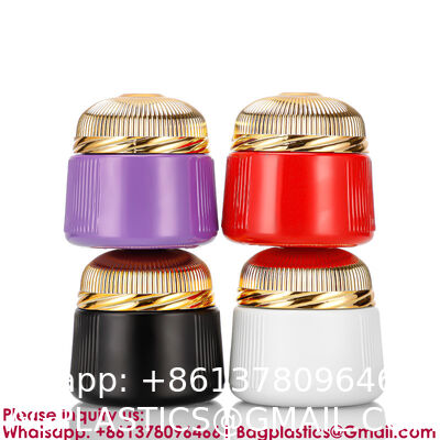 Refillable Glass Cream Jar With Metal Lid, Travel Skincare Container For Lotion And Gloss Storage, Compact Cosmetic Bottle For Middle East Dubai Use GLASS BOTTLE MINI BOTTLE COSMETIC LOTION BOTTLE