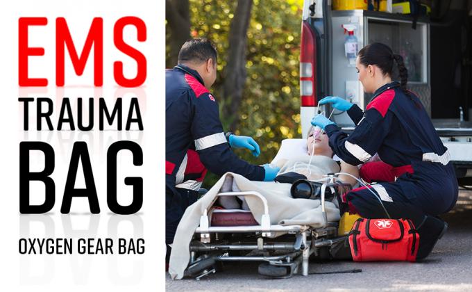First Aid Responder EMS Emergency Medical Trauma Bag EMT, Fire Fighter, Police Officer, Paramedics