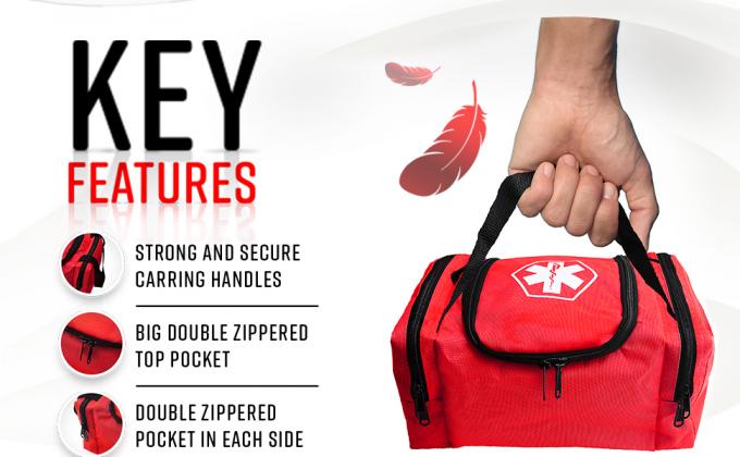 First Aid Responder EMS Emergency Medical Trauma Bag EMT, Fire Fighter, Police Officer, Paramedics