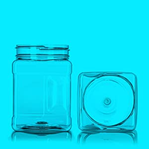 ظروف نگهدارنده پلاستیکی مربعی، ظروف بوفه آب نبات، ظرف غذا، شیشه لوازم آرایشی، شیشه ادویه، بطری سس آبمیوه 5