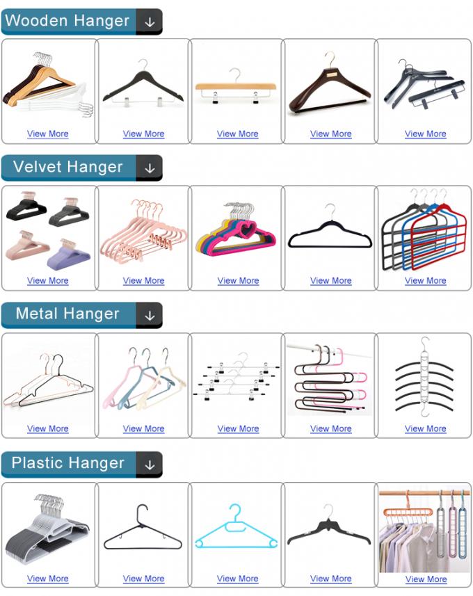 استفاده از پوشاک ضخیم سفارشی و صرفه جویی در فضا لاستیک عاج با روکش PVC بدنه فلزی رخت آویز پارچه با نوار PVC 3