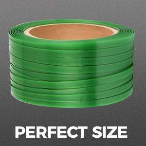 Full Measurements This Storage Standard pallet strapping roll measures 1000' x 5/8" x 0.035"