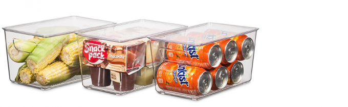 Set Of 12 Refrigerator Organizer Bins with Lids