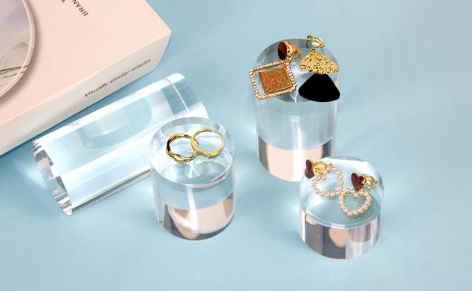 Kcgani Clear Polished Acrylic Photo Props Set, Cylinder, 4 Packs