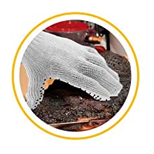 One Side Dots String Gloves PVC Dot Gloves Dotted Gloves with Dots Cotton BBQ Gloves Dotted Gloves  