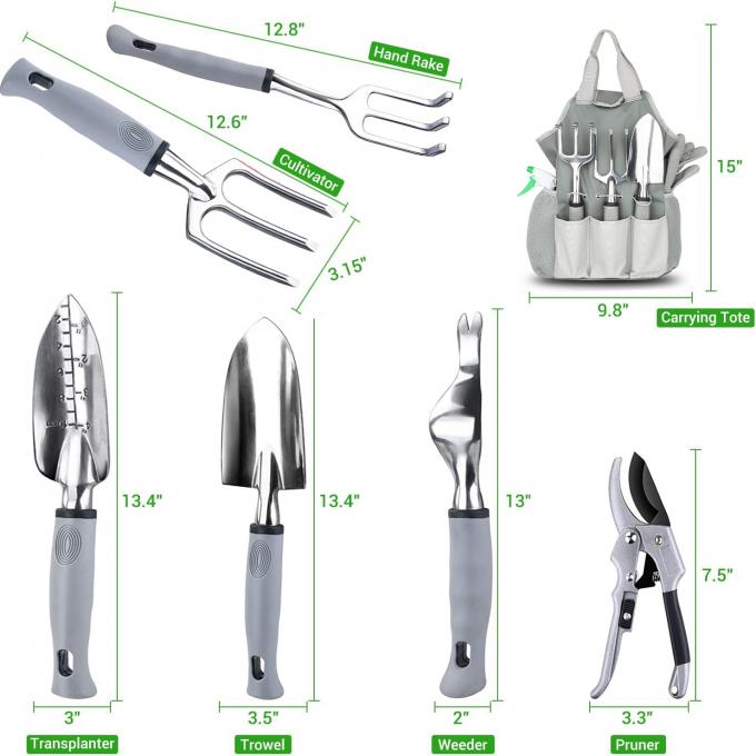 ست ابزار باغبانی 9 تکه تخصصی لیدی با طراحی گل سنگین ست ابزار باغبانی ابزار باغبانی با کیف 19