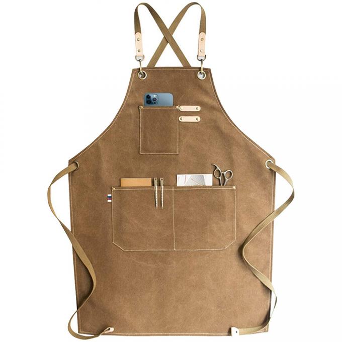 کار باغبانی ابزار باغبانی پیش بند ذخیره سازی پیش بند پارچه ای پنبه ای مقاوم در برابر قطره های آب پیش بند قابل تنظیم متقاطع پشتی 1